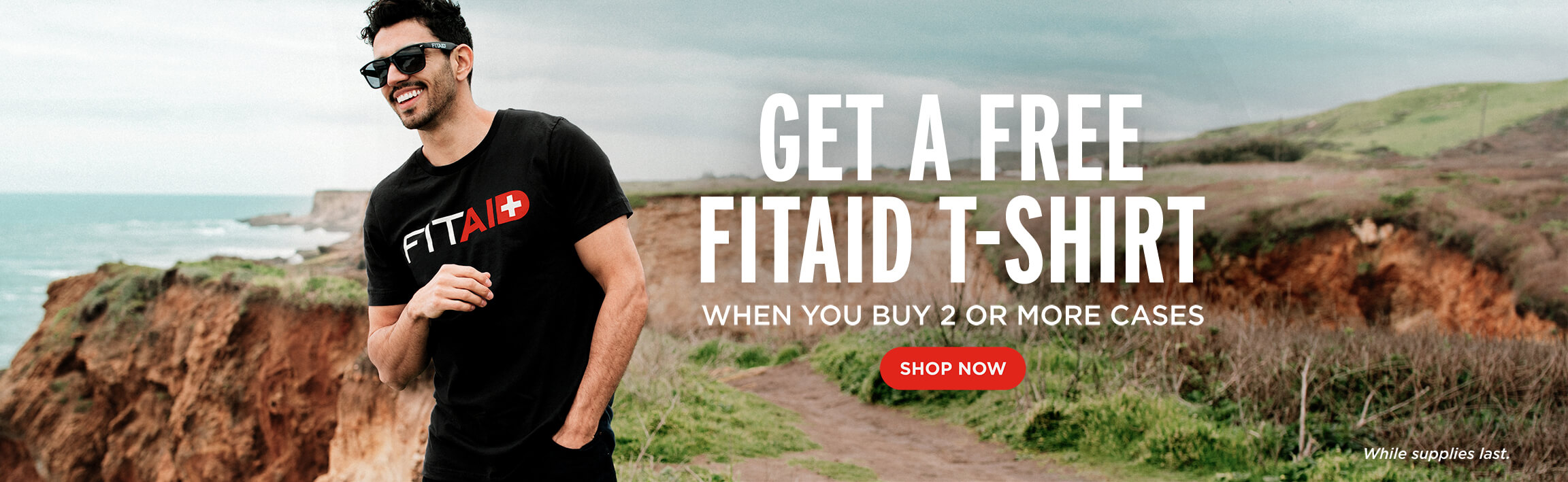 Get a free FITAID T-Shirt with any $75+ Order.